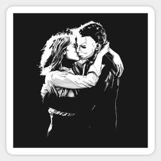 LOVE - Michael Myers and Laurie Strode Sticker